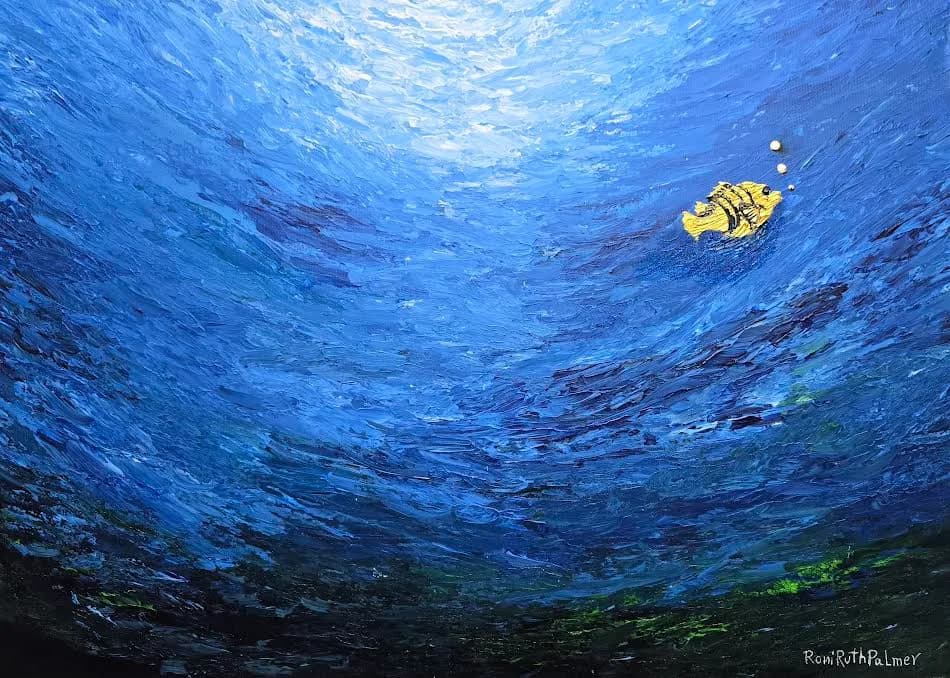 Gold fish in the big sea