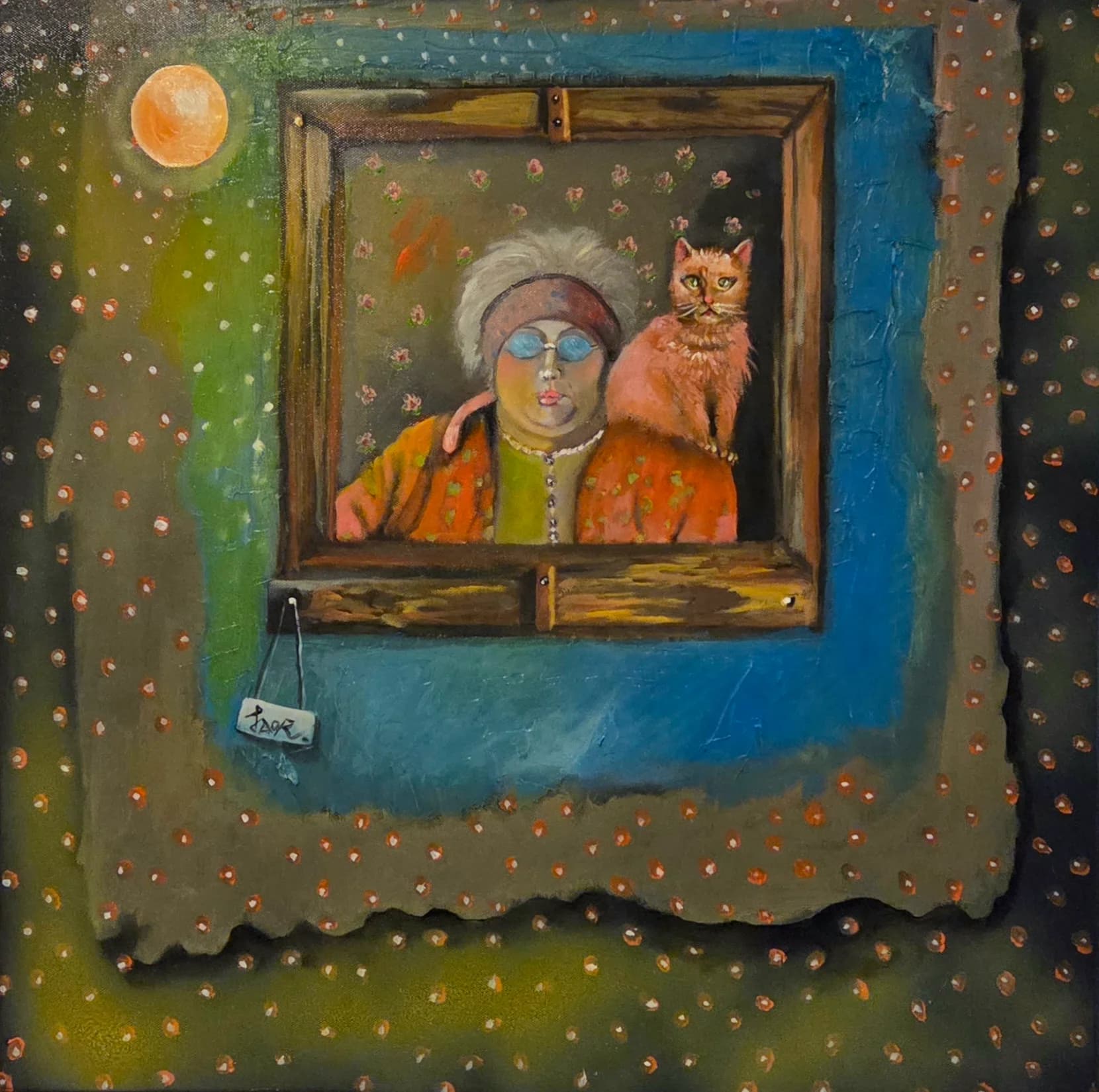 לילה לבן עם חתול ורוד