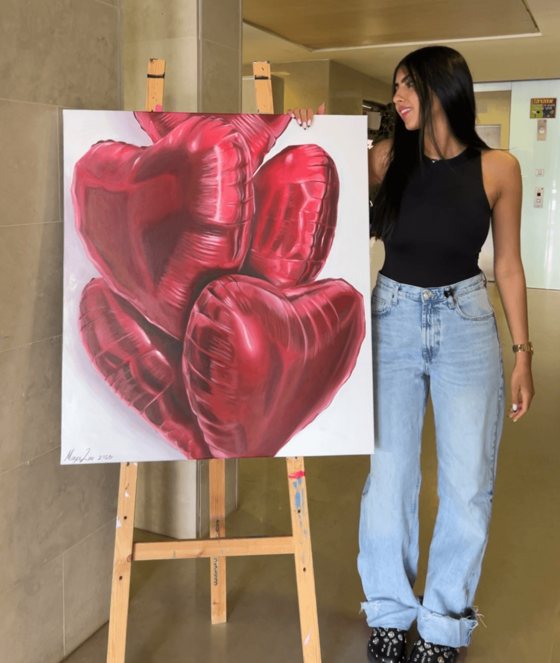 Red heart balloons 3