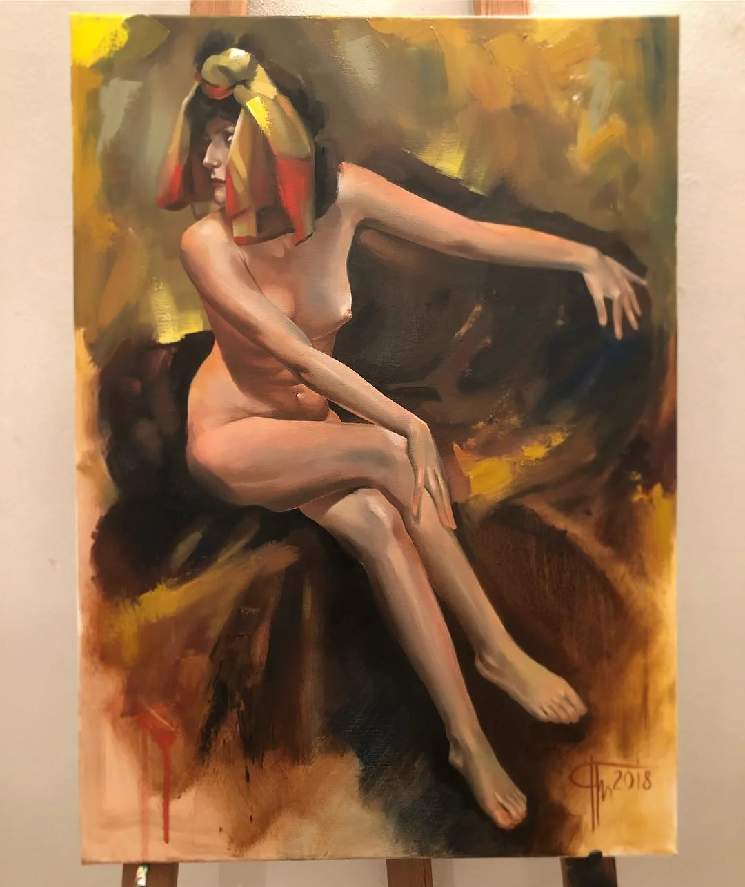 Woman with a bow in her hair