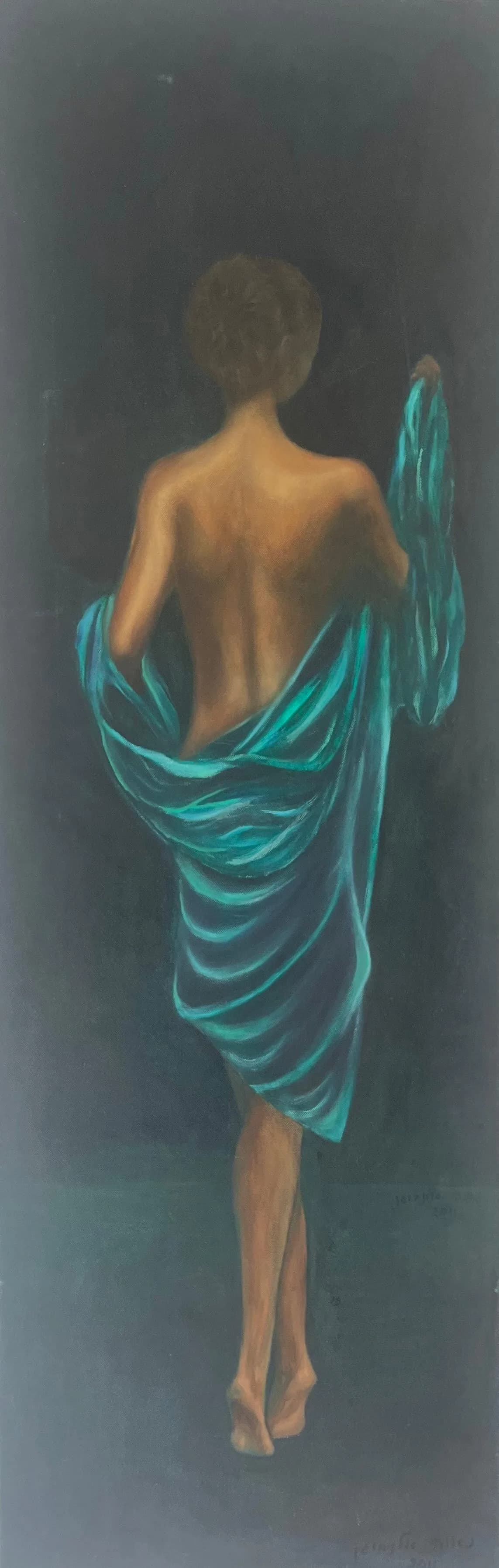 Woman in green