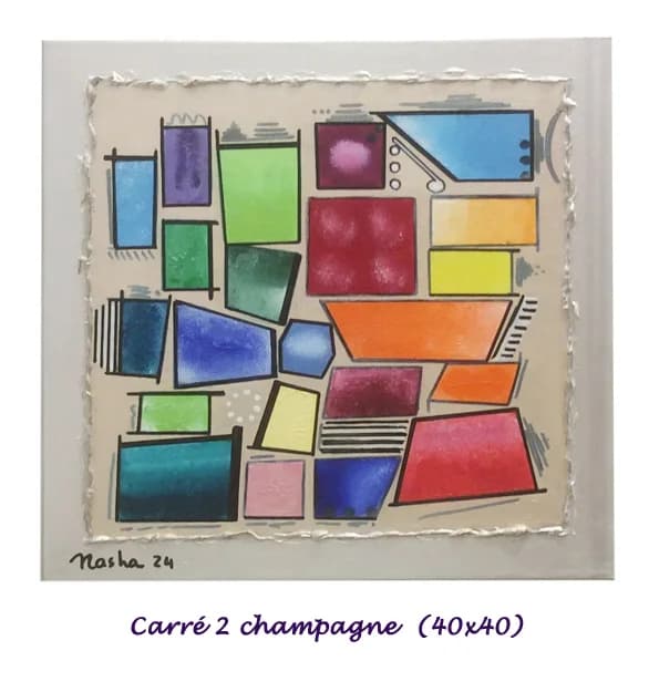 Carré 2 champagne