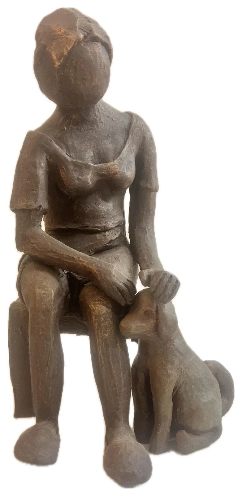 A girl with a dog