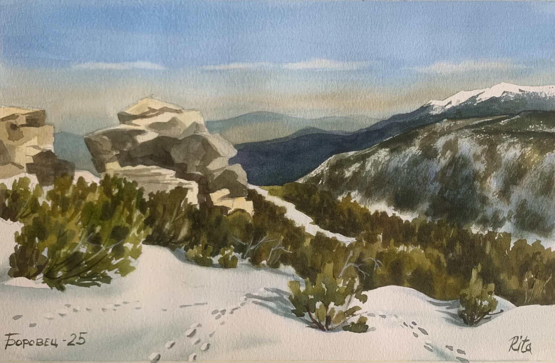 Snow in the mountains