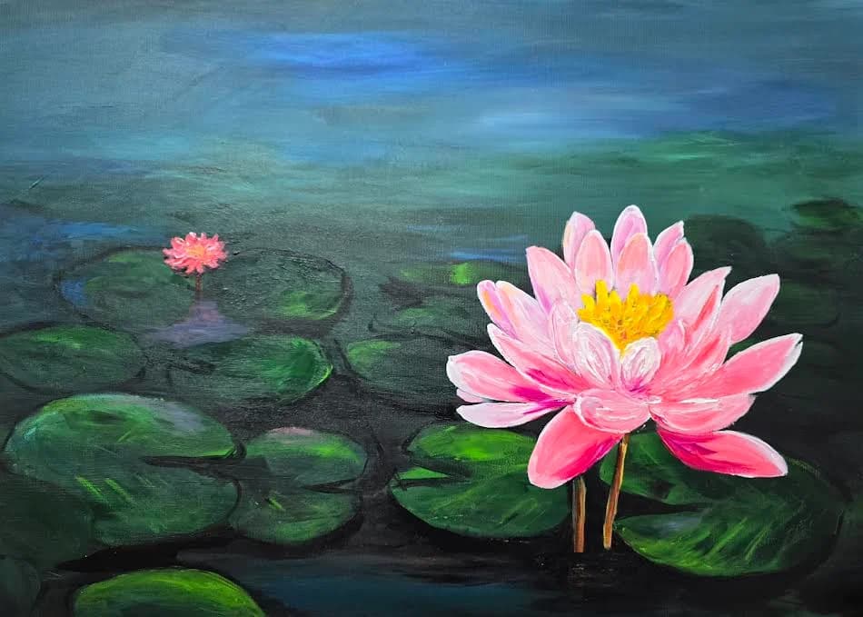 Lotus Blossom in a Quiet Lake