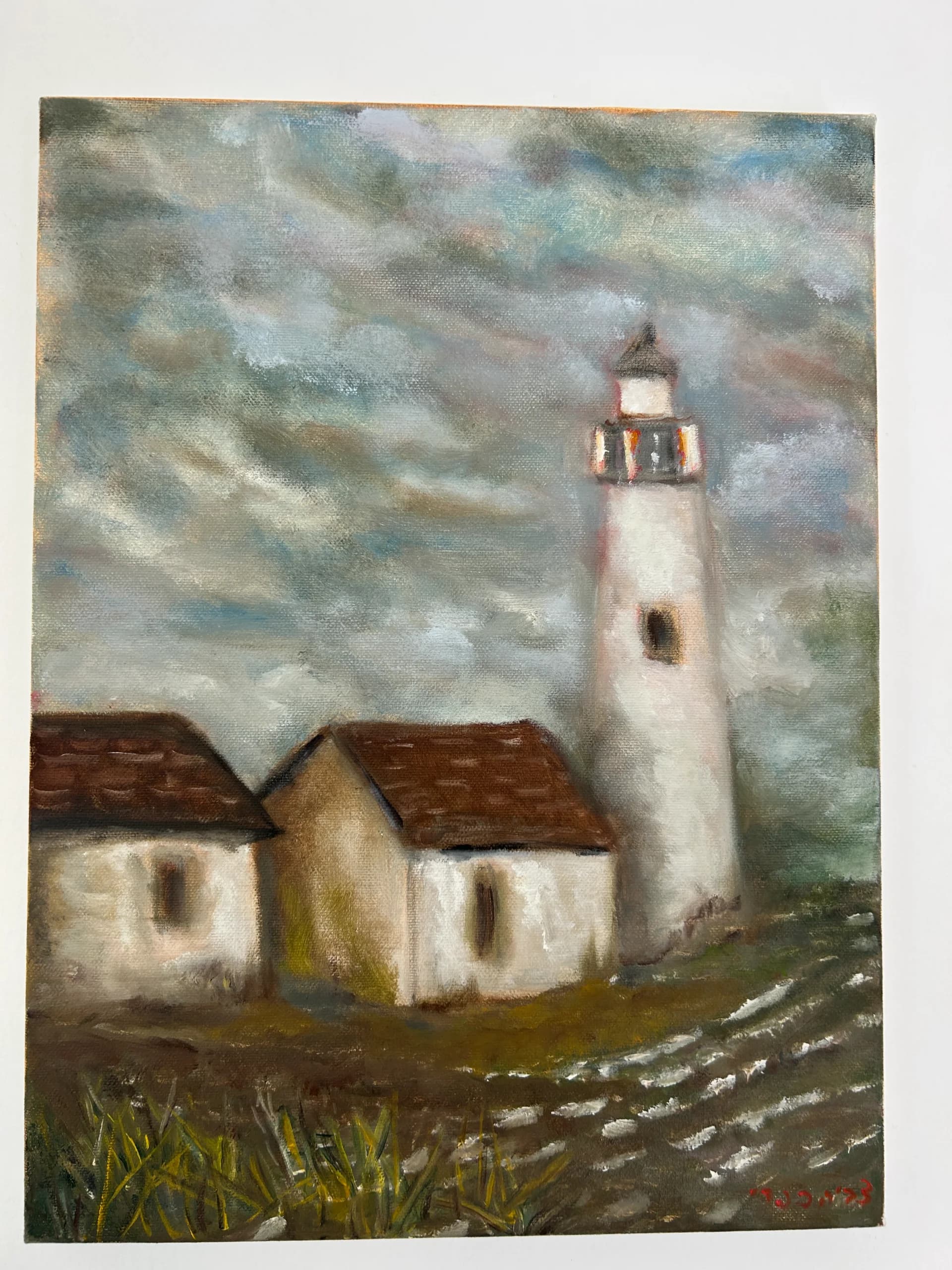 Lighthouse in a Stormy Sky