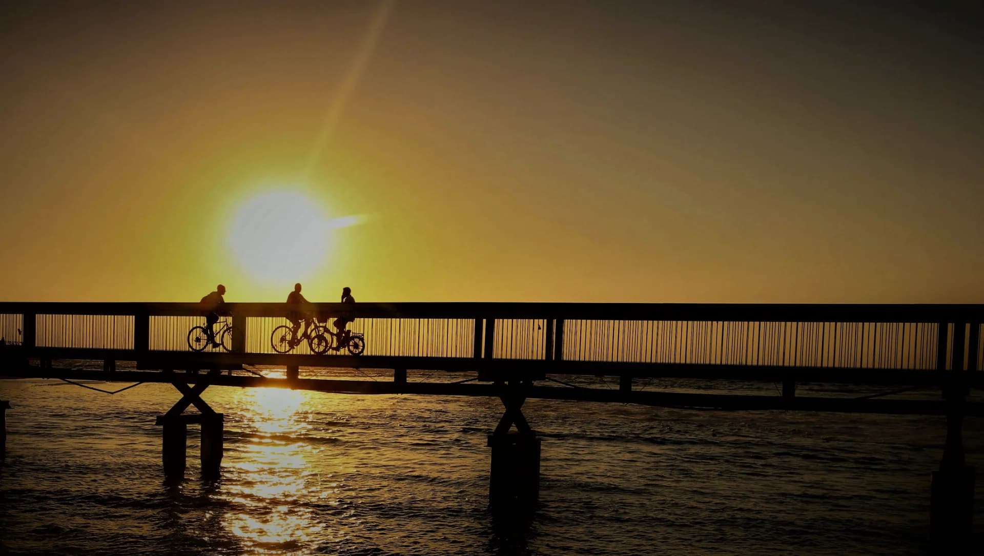 Cyclists at Dusk