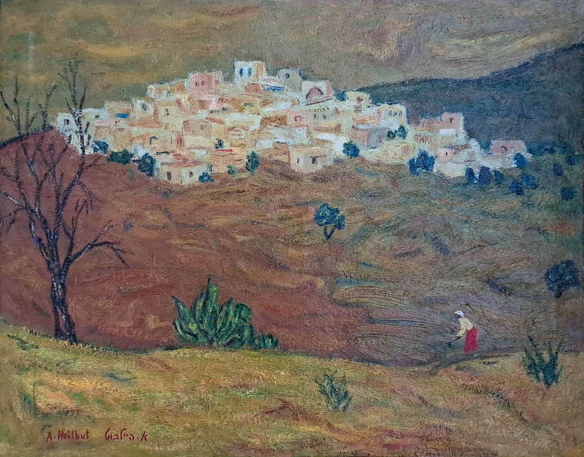 אור במדרון מעל כפר האמנים עין הוד