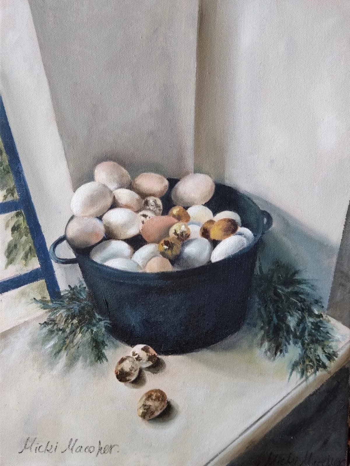 Morning Eggs in Blue